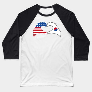 We Heart USA & Korea Patriot Flag Series Baseball T-Shirt